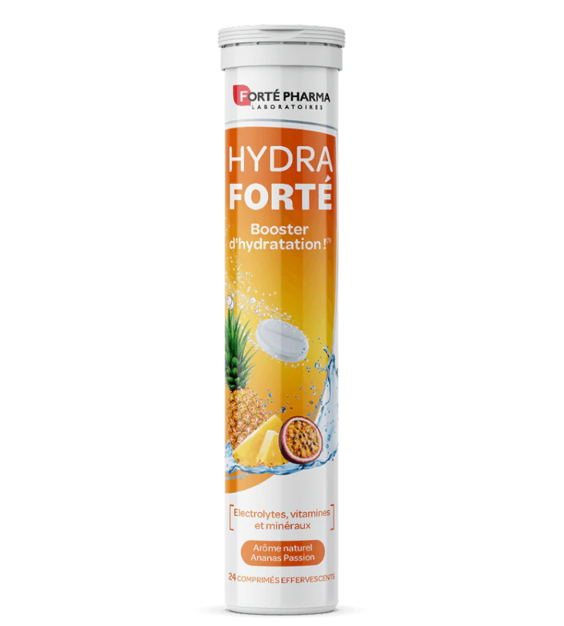 Hydra Fort&eacute; booster d'hydratation ar&ocirc;me naturel ananas passion Fort&eacute; Pharma - 24 comprim&eacute;s effervescents