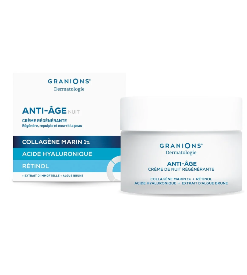 Anti-&acirc;ge nuit cr&egrave;me r&eacute;g&eacute;n&eacute;rante Granions - pot de 50ml
