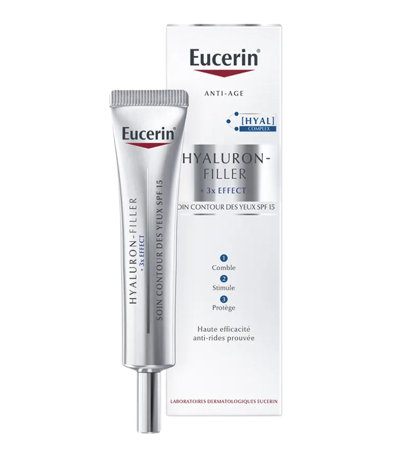 Hyaluron-filler soin contour des yeux 3x effect SPF 15 Eucerin - tube de 15 ml