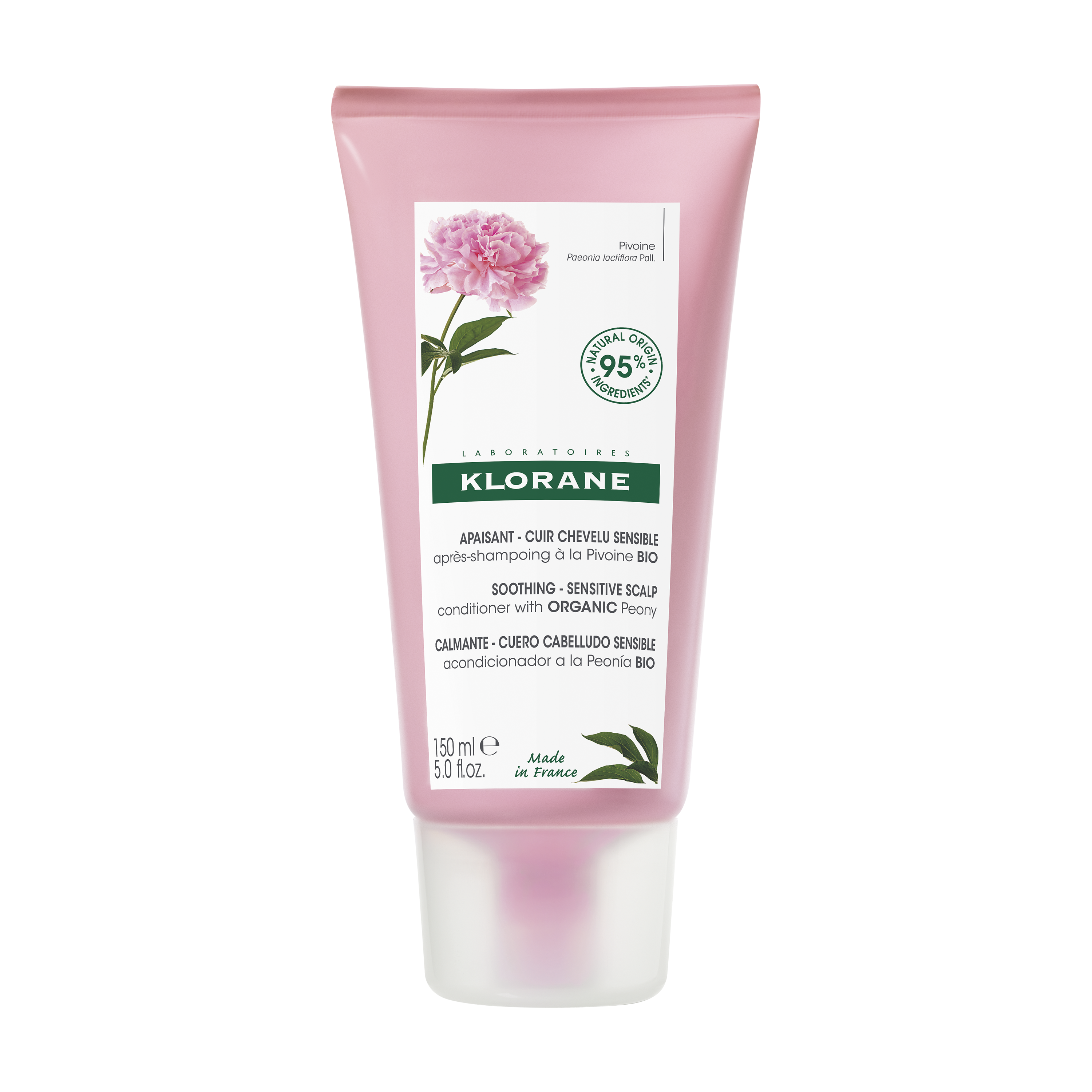 Apr&egrave;s-shampoing apaisant et anti-irritant &agrave; la Pivoine Klorane - tube de 150ml