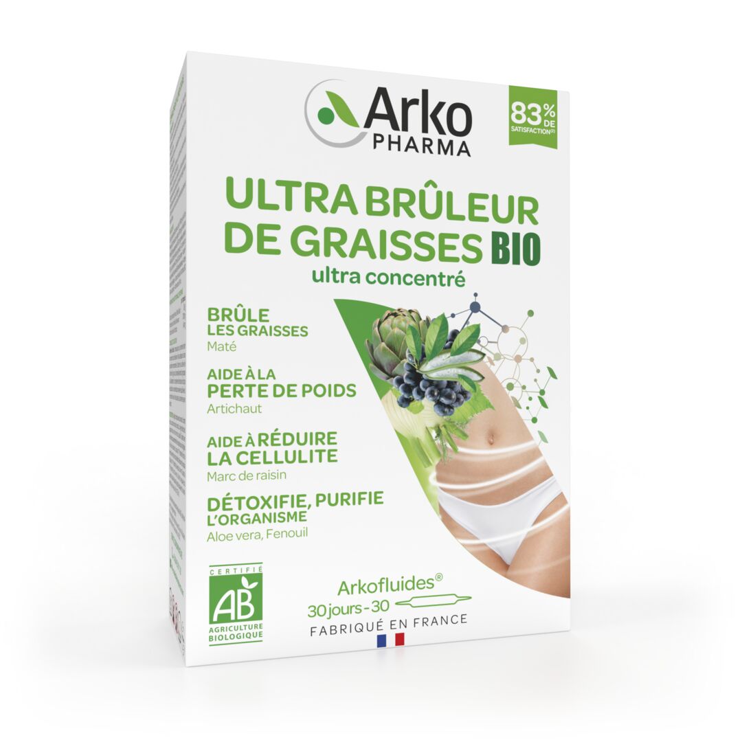 Arkofluides Ultra brûleur de graisses bio Arkopharma - boîte de 30 ampoules