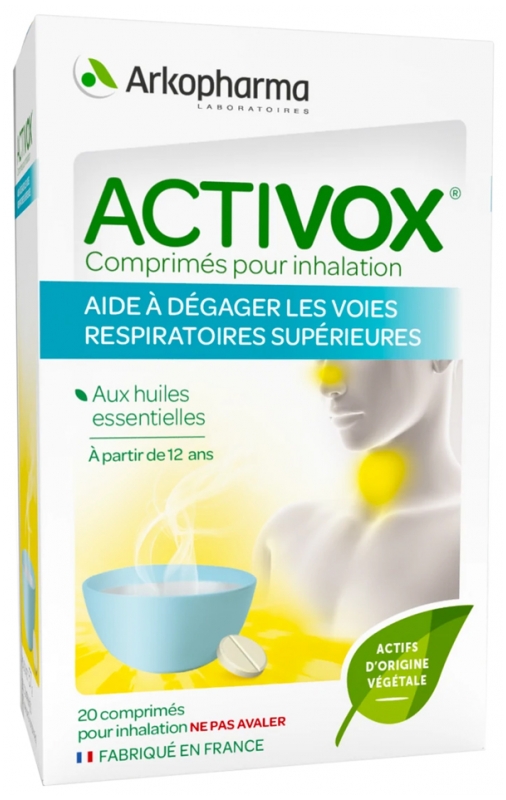 Activox comprimés pour inhalation Arkopharma - boîte de 20 comprimés