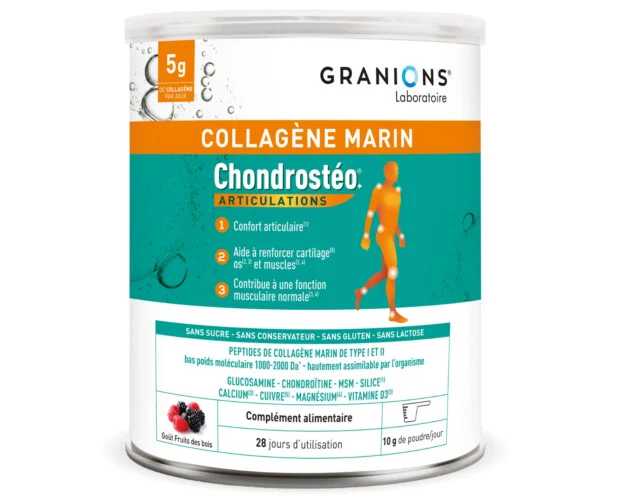 Chondrostéo Collagène marin Granions - pot de 280g