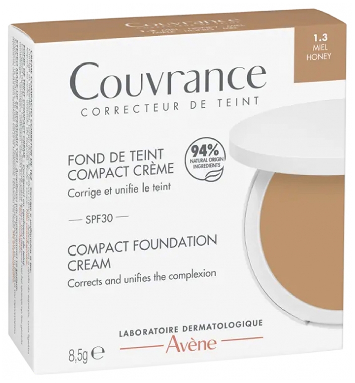 Couvrance fond de teint compact crème Avène - poudrier de 8,5g