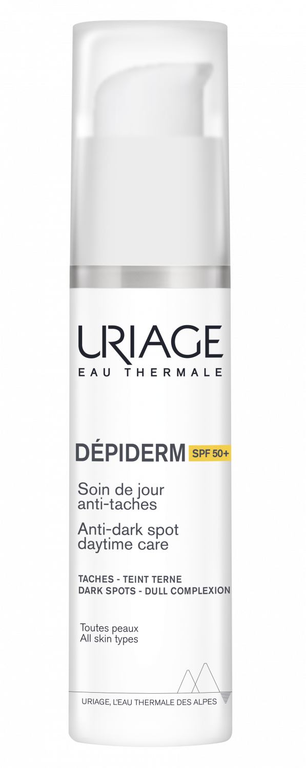 Dépiderm soin de jour anti-taches SPF 50+ Uriage - flacon-pompe de 30 ml