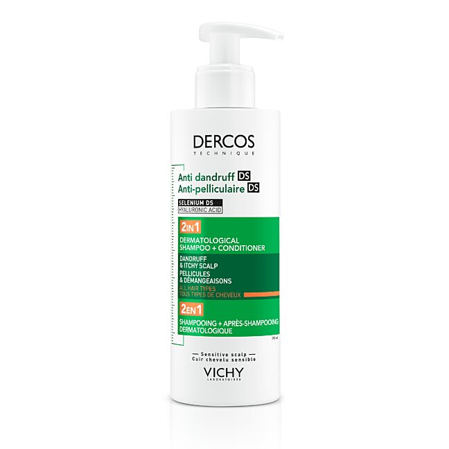 Dercos shampooing antipelliculaire démêlant traitant 2en1 Vichy