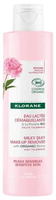 Eau lact&eacute;e d&eacute;maquillante &agrave; la Pivoine bio Klorane