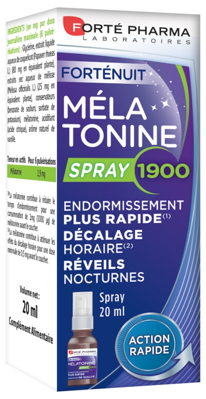 Forténuit mélatonine 1900 Forte Pharma - spray de 20 ml