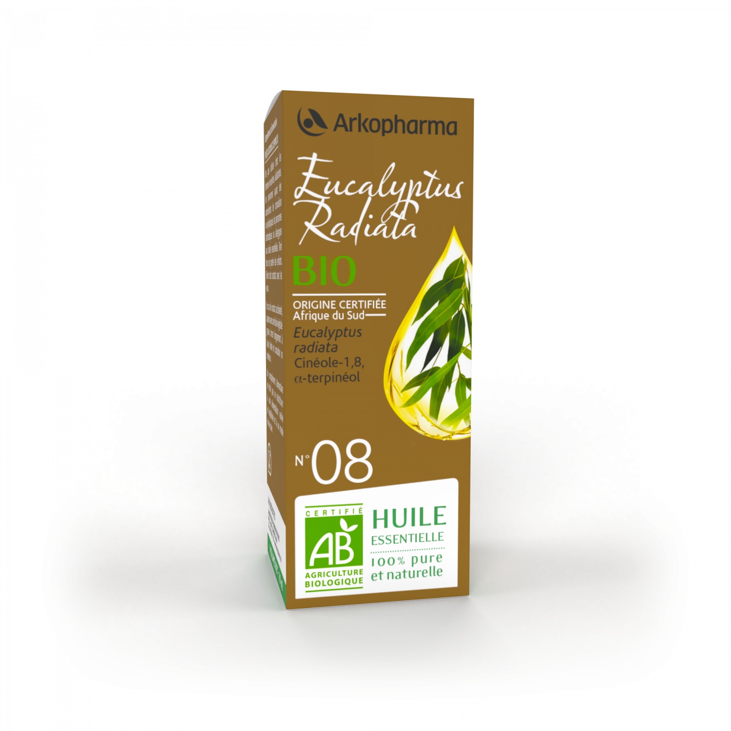 Huile essentielle Eucalyptus Radiata bio n°08 Arkopharma - flacon de 10 ml
