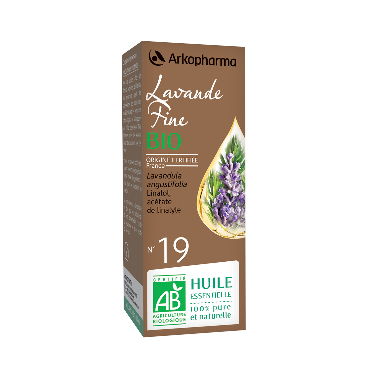 Huile essentielle Lavande Fine bio n°19 Arkopharma - flacon de 10 ml
