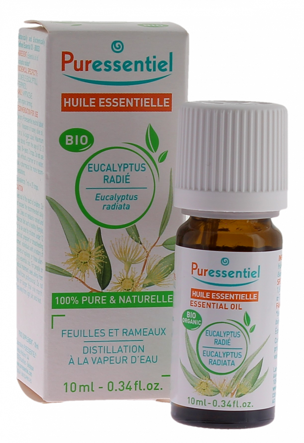 Huile essentielle bio eucalyptus radi&eacute; Puressentiel - flacon de 10 ml