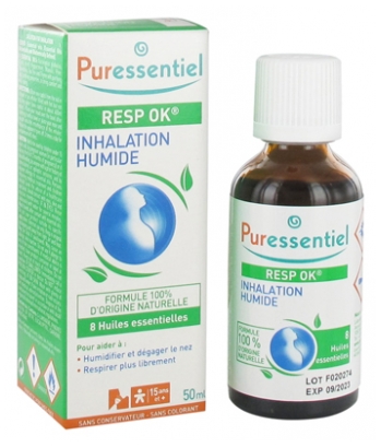 Resp OK Inhalation humide Puressentiel respiratoire - flacon de 50ml