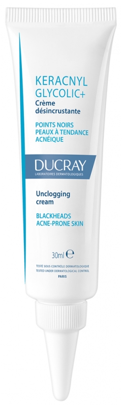 Keracnyl Glycolic+ Cr&egrave;me d&eacute;sincrustante Ducray - tube de 30 ml