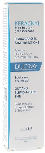 Keracnyl Stop Bouton Gel ass&eacute;chant Ducray - tube de 10 ml