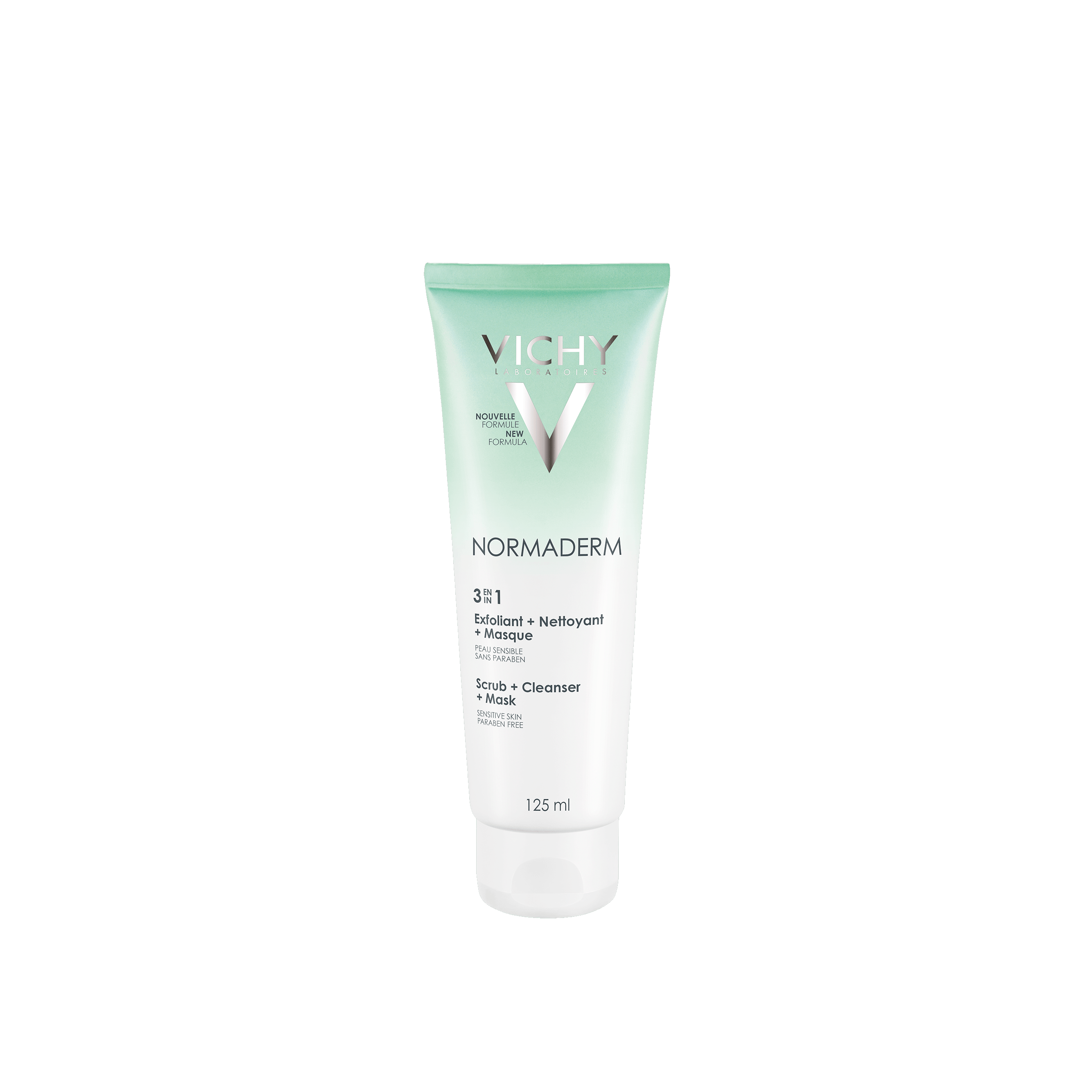 Normaderm 3 en 1 exfoliant nettoyant masque Vichy - tube de 125 ml