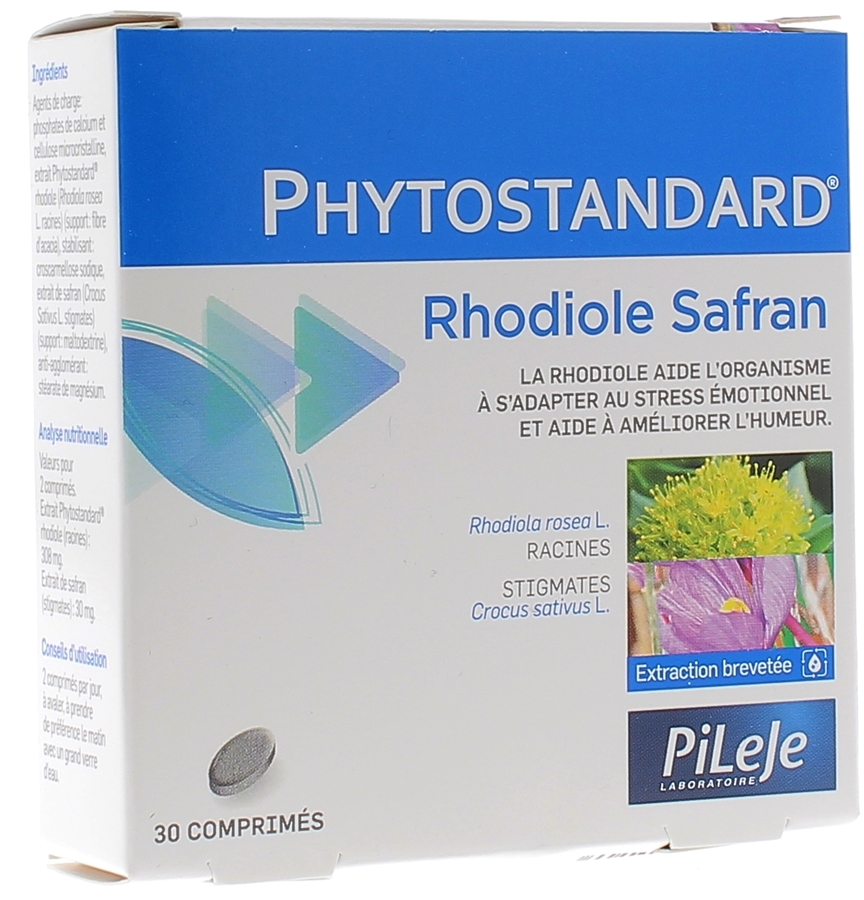 Phytostandard de rhodiole et safran Pileje &ndash; 30 comprim&eacute;s