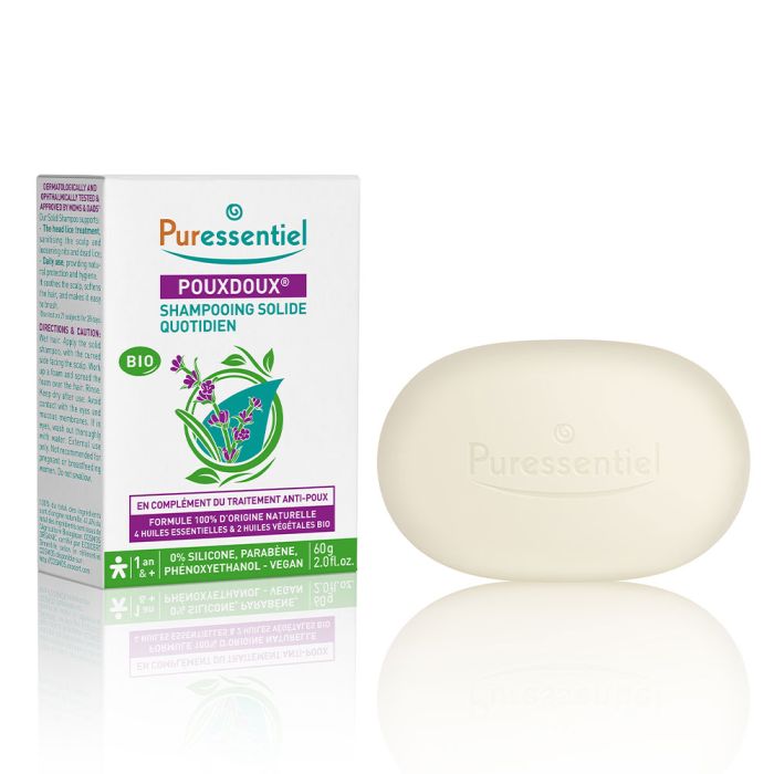Poudoux Shampooing solide quotidien bio Puressentiel - pain de 60g