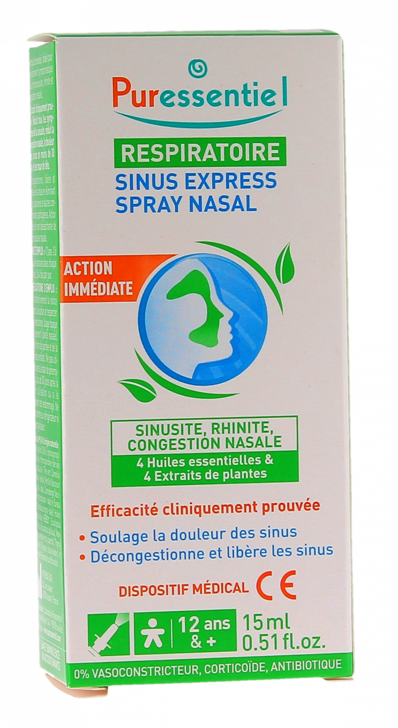 Respiratoire spray nasal sinus express Puressentiel - spray de 15ml