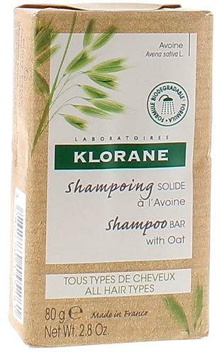 Shampoing solide à l'avoine Klorane - pain de 80 g