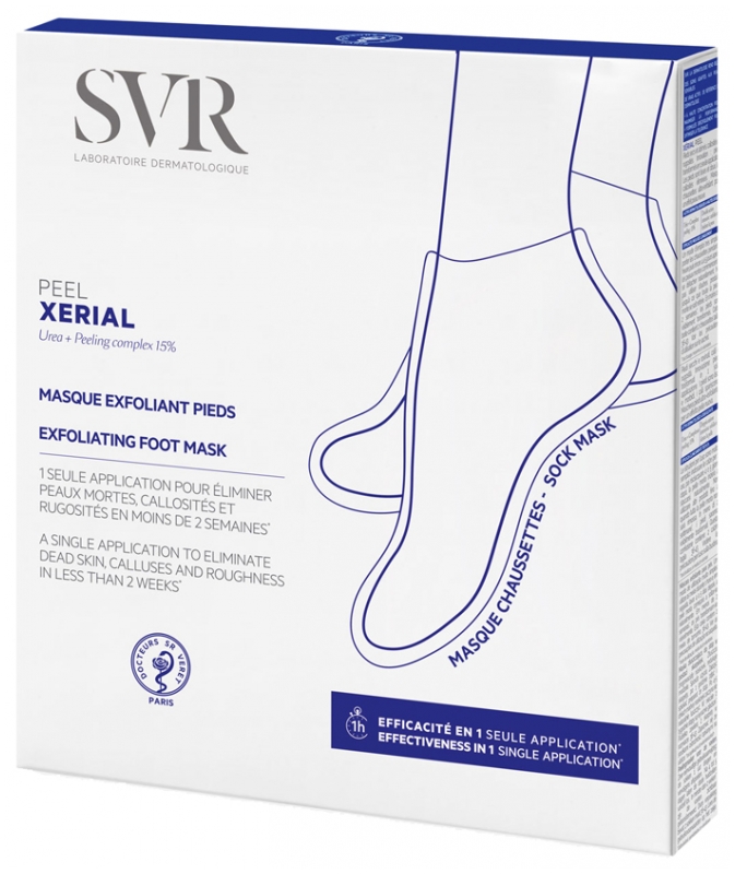 Xerial Peel masque exfoliant pieds SVR - boite d'un masque