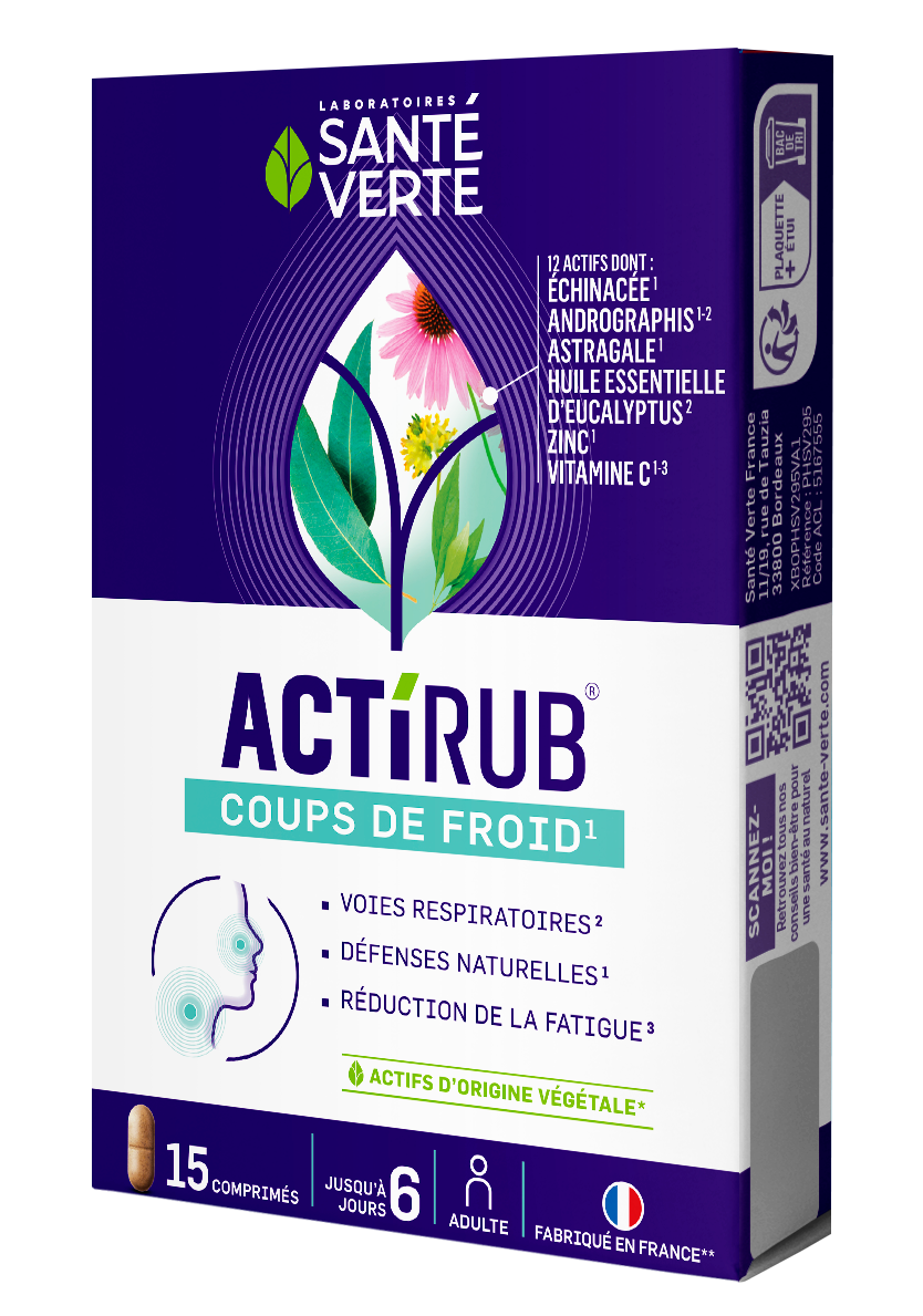 Actirub coups de froid Santé verte – 15 comprimés