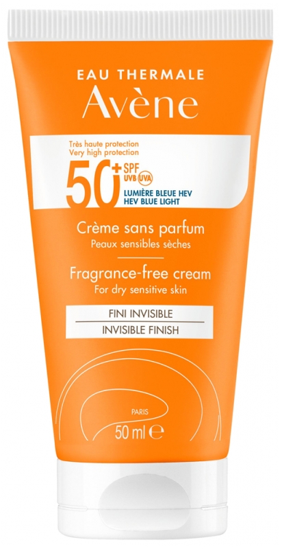 Av&egrave;ne cr&egrave;me solaire SPF 50+ sans parfum &ndash; tube 50 ml