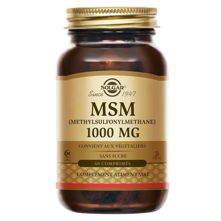 MSM 1000mg Solgar - pot de 60 comprimés