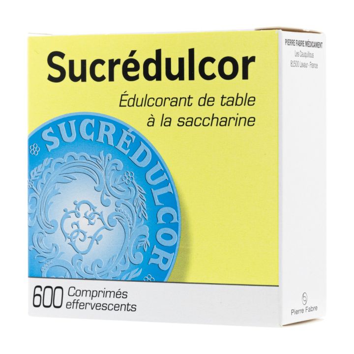 Édulcorant de table à la saccharine sucrédulcor Pierre Fabre - boite de 600 comprimés effervescents