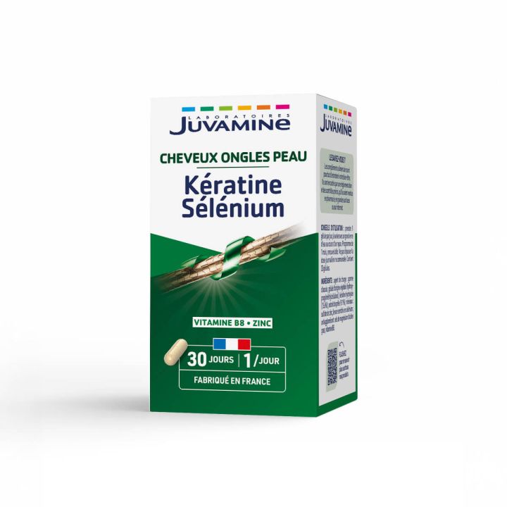 Kératine sélénium Juvamine - pot de 30 gélules 