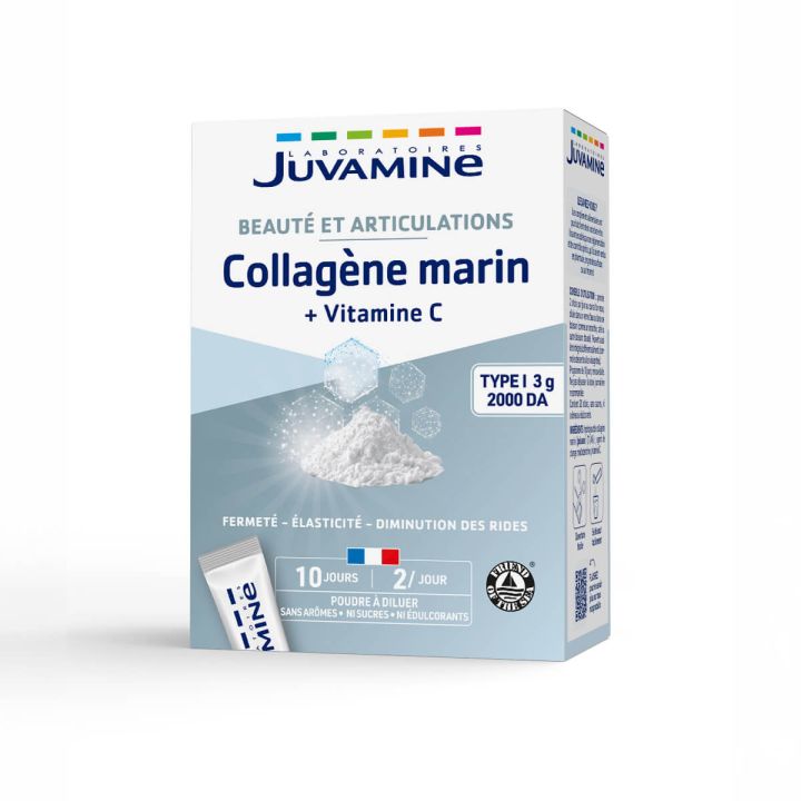 Collagène marin vitamine C Juvamine - boite de 20 sticks