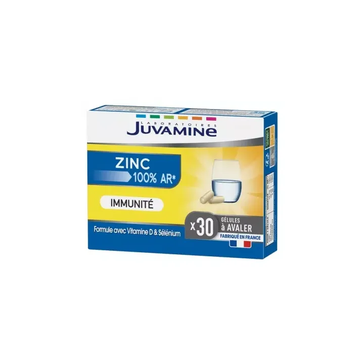 Zinc Immunité Juvamine - boîte de 30 gélules