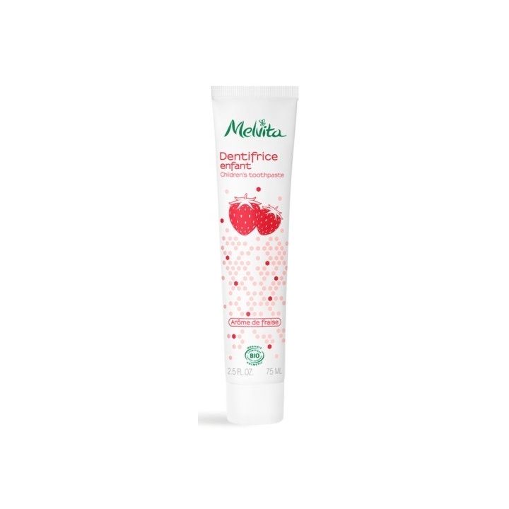 Dentifrice enfant bio arôme fraise Melvita - tube de 75ml