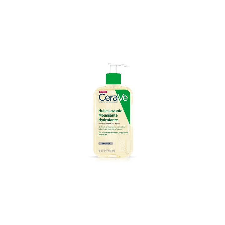 Huile lavante moussante hydratante Cerave - flacon-pompe de 236ml