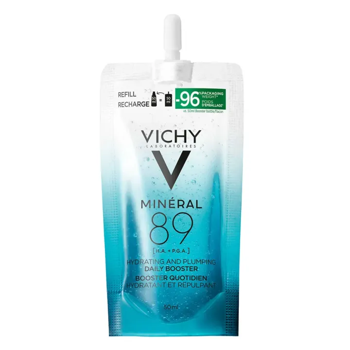 Recharge Mineral 89 booster quotidien hydratant et repulpant Vichy - éco-recharge de 50 ml