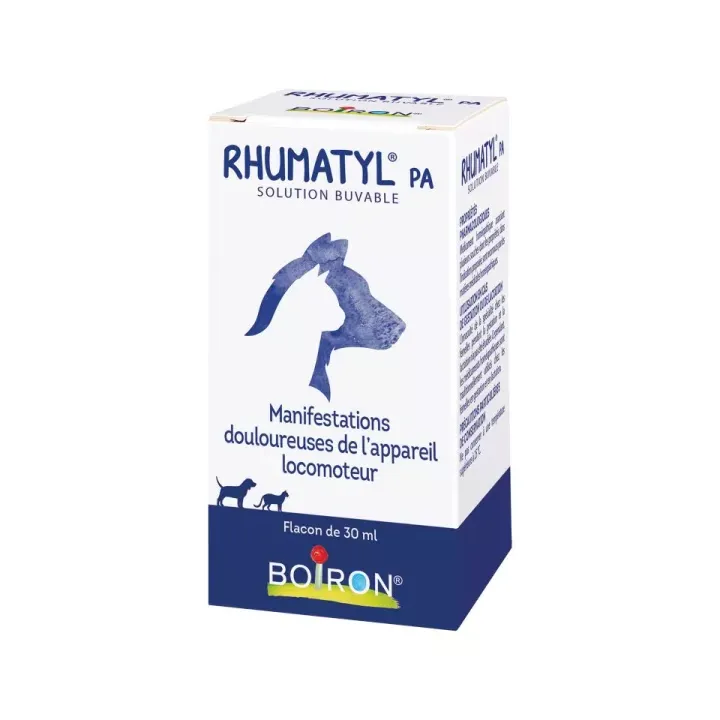 Rhumatyl manifestations douloureuses de l'appareil locomoteur chien Boiron - flacon de 30ml