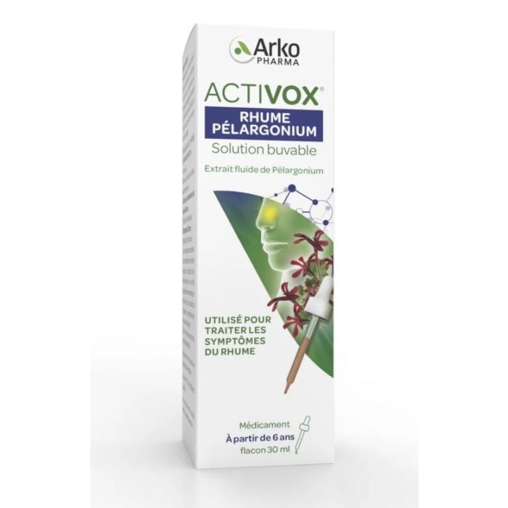 Activox rhume pélargonium Arkopharma - flacon-pipette de 30ml 