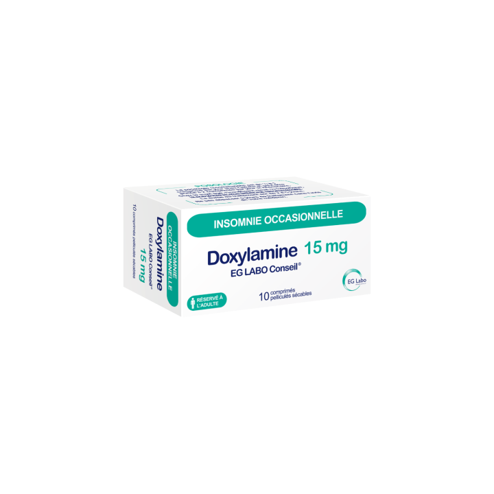 Doxylamine 15 mg EG Labo Conseil - boite de 10 comprimés