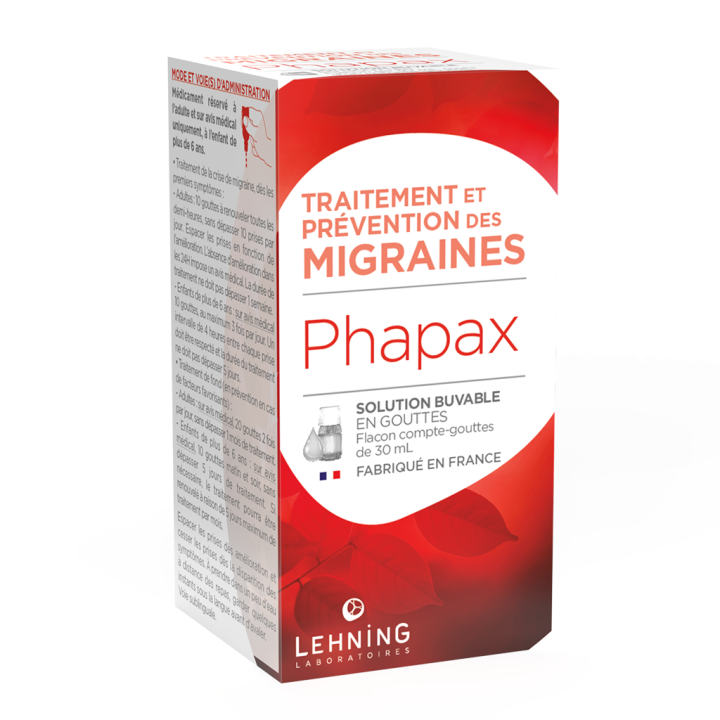 Phapax traitement et prévention des migraines Lehning - flacon de 30ml
