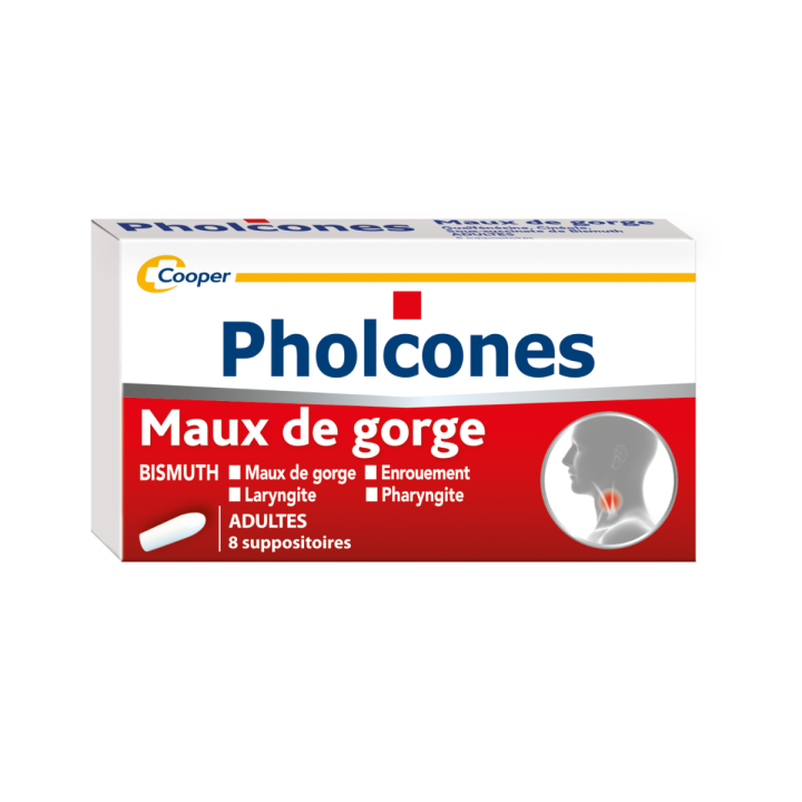 Pholcones Bismuth Dès 15 ans; Adultes suppositoire - boîte de 8 suppositoires