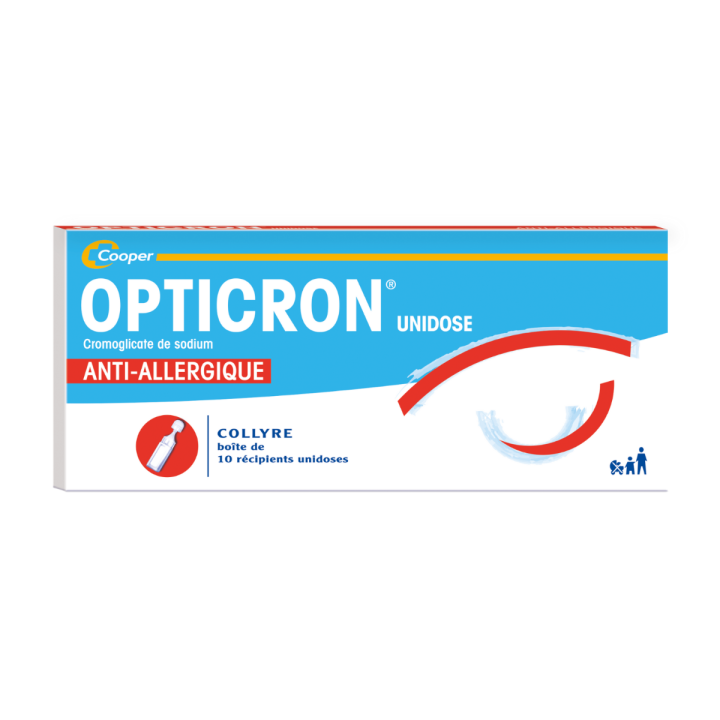 Opticron unidose collyre en récipient unidose - boîte de 10 récipients unidoses