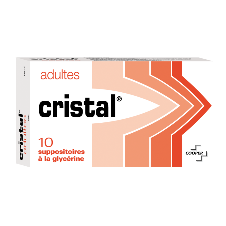 Cristal adultes suppositoires à la glycérine Cooper - boite de 10 suppositoires 