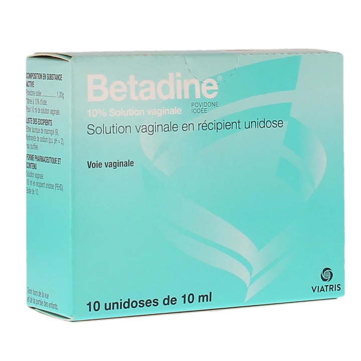 Betadine 10% solution vaginale en récipient unidose - 10 unidoses de 10ml