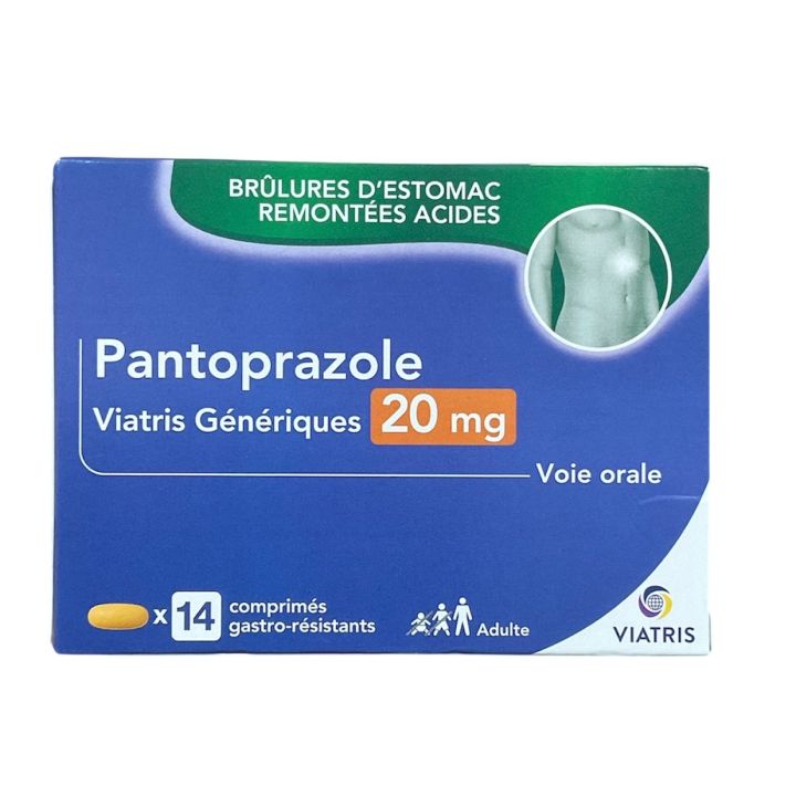 Pantoprazole 20mg Viatris Générique - boite de 14 comprimés