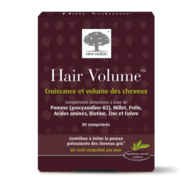 Hair volume croissance et volume des cheveux New Nordic - boite de 30 comprimés