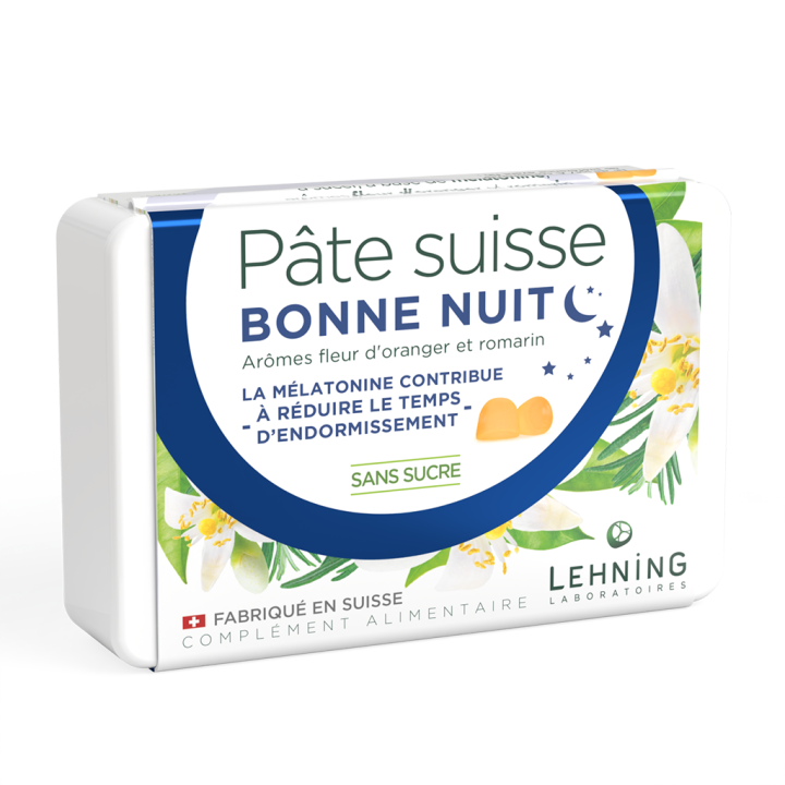 Pâte suisse bonne nuit Lehning - boite de 40 pastilles