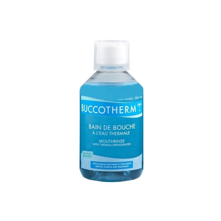 Bain de bouche à l'eau thermale gôut menthe fraîche sans alcool Buccotherm - flacon de 300ml 