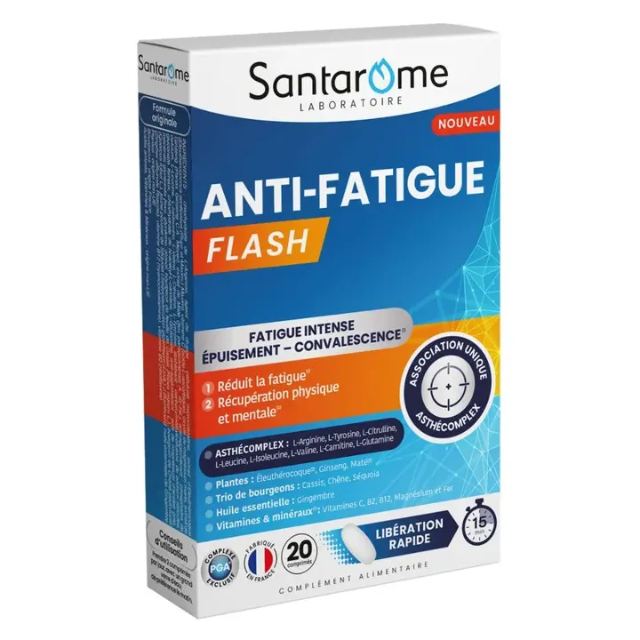 Anti-fatigue flash Santarome - boite de 20 comprimés
