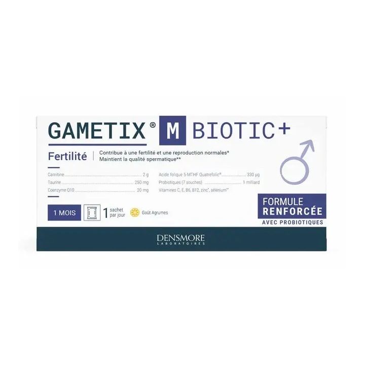 Gametix M Biotic+ Fertilité Densmore - boite de 30 sachtes de 4,5g