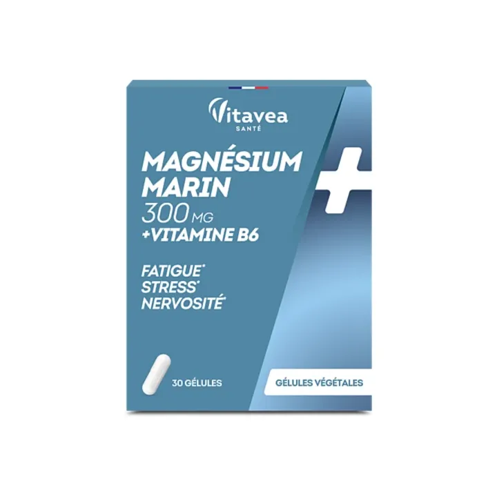 Magnésium marin 300mg + vitamine B6 Vitavea - boite de 30 gélules