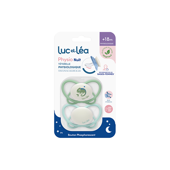 Physio téterelle physiologique +18 mois Luc et Léa - lot de 2 sucettes